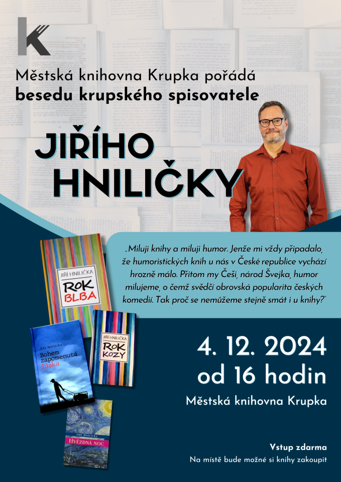 Beseda s Jiřím Hniličkou 4. 12.